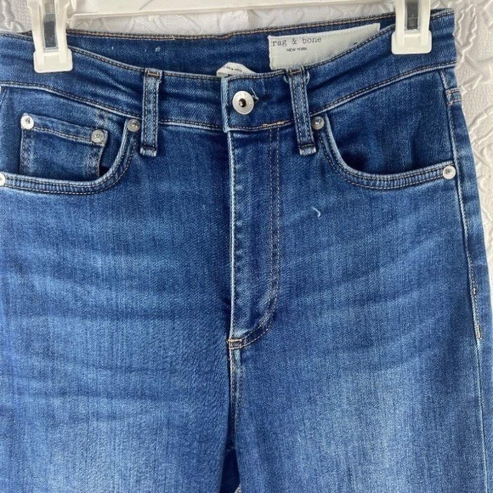 Rag & Bone Casey High-Rise Ankle Flare Jeans Blue 26 - Picture 5 of 8